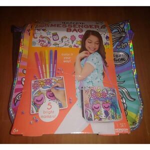 Unicorn Rainbow Messenger Kids Little Girl School Shoulder Bag Backpack Fun